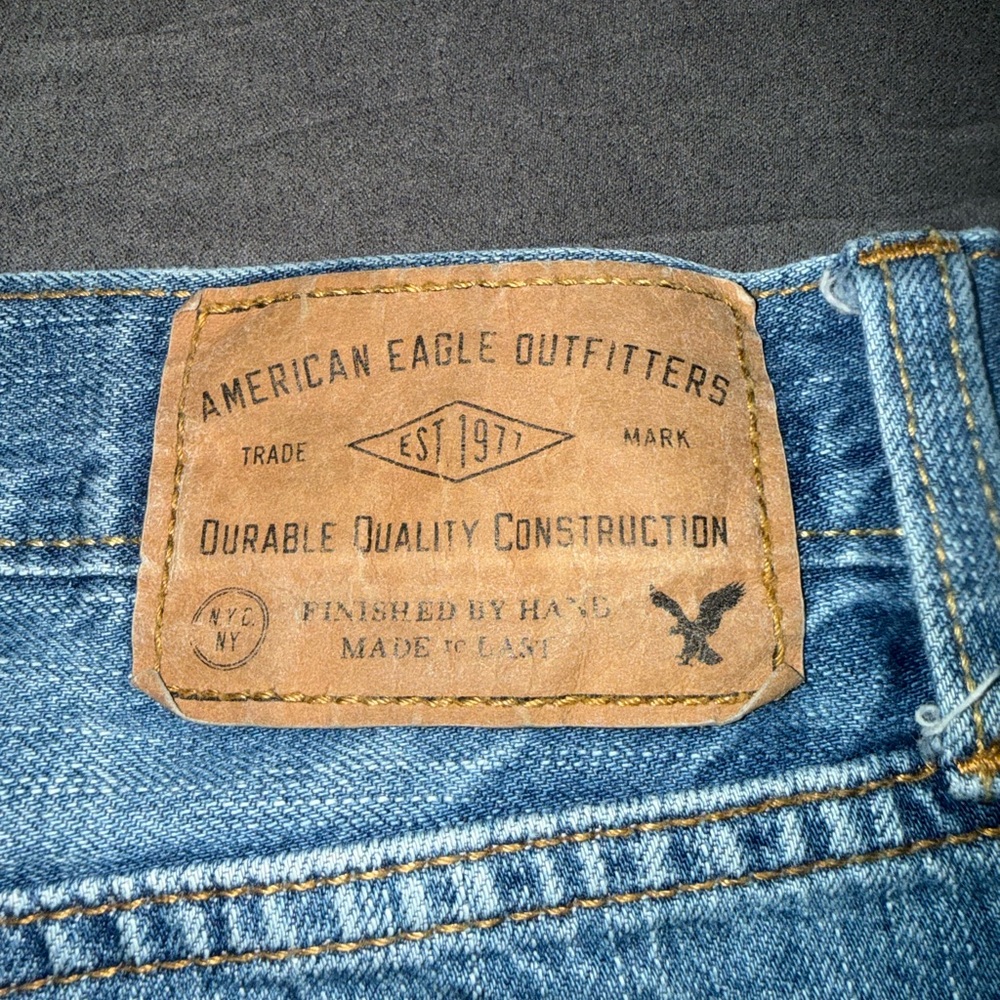American Eagle 34 x 34 Classic Blue Men's Jeans Vintage Wash Loose Fit - Picture 8 of 9